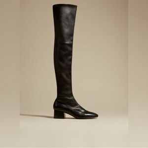 KHAITE The Sedona Boot in Black Leather Boots